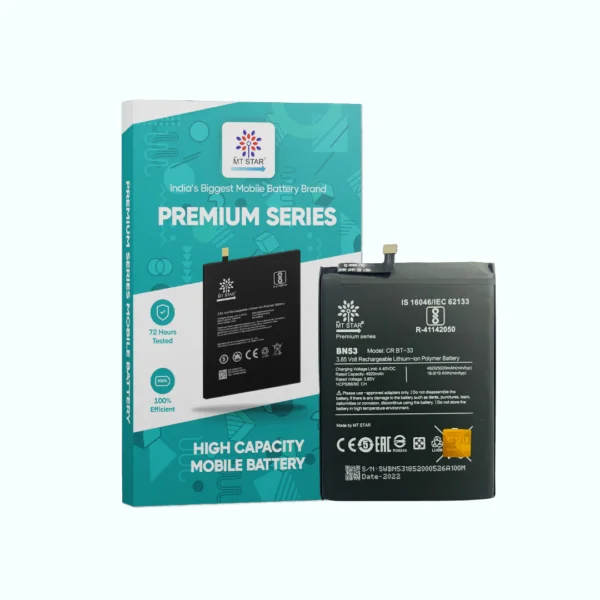 Image of BN53, Mi Redmi Note 10 Pro phone battery with MT Star Premium Series box.
