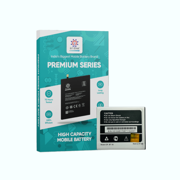 Image of Micromax Q4001 smartphone battery with MT Star Premium Series box.