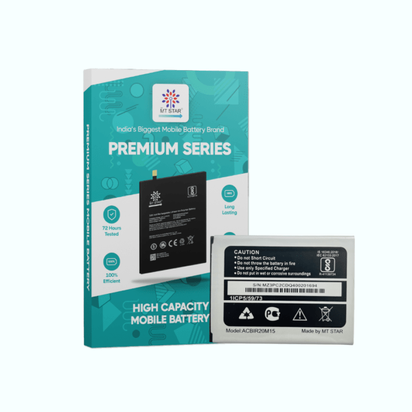 Image of Micromax Q4002 smartphone battery with MT Star Premium Series box.