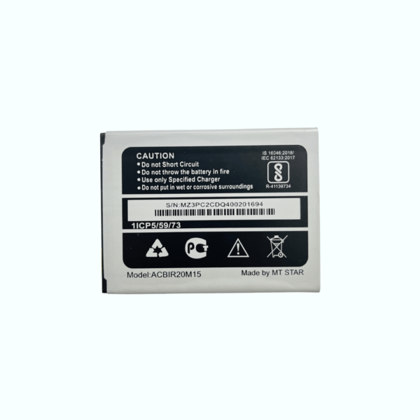 Image of Micromax Q4002 smartphone battery.