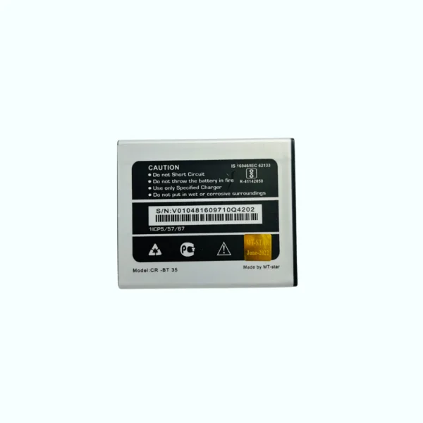 Image of Micromax Q4202 smartphone battery.