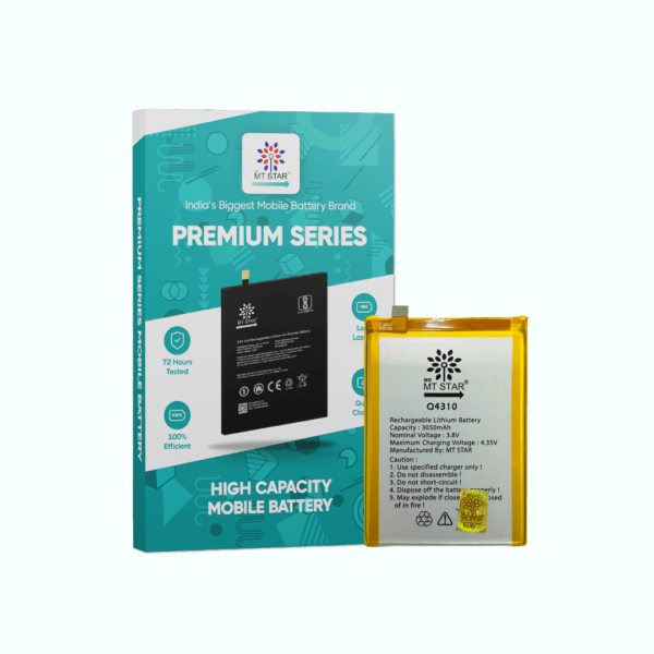 Image of Micromax Q4310 smartphone battery with MT Star Premium Series box.